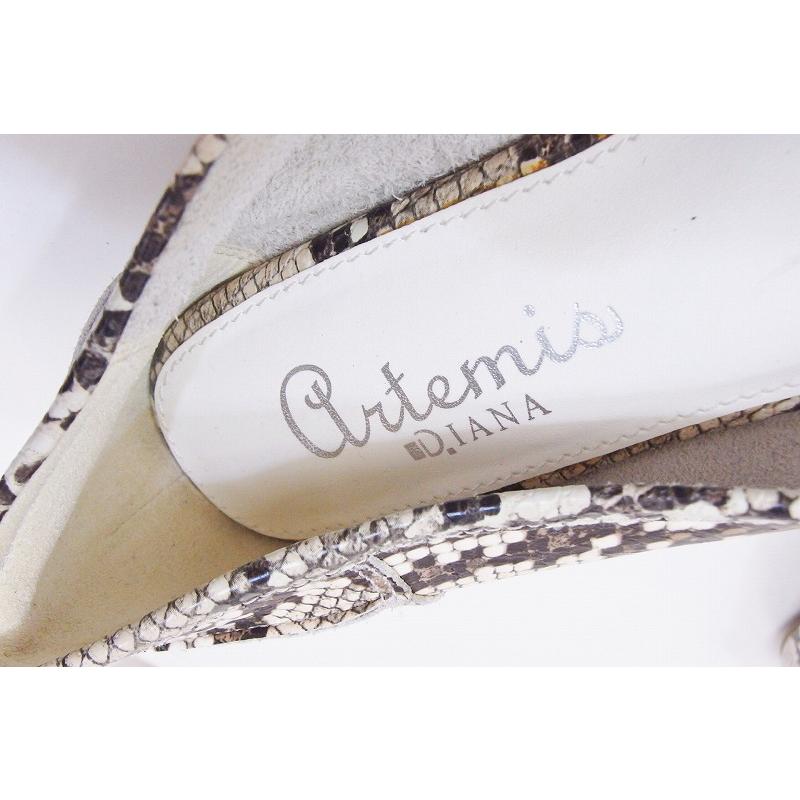 DIANA（ダイアナ） artemis フラット ローファー パイソン柄 22.5cm