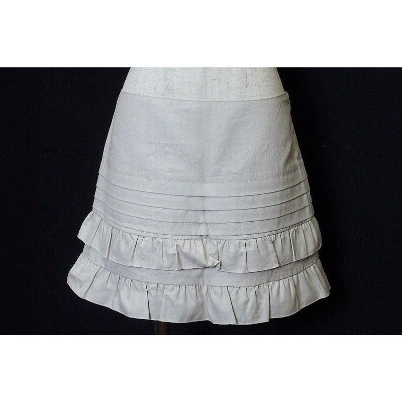 JILL STUART ジルスチュアート ミニ フリルスカート 0 ライトベージュ