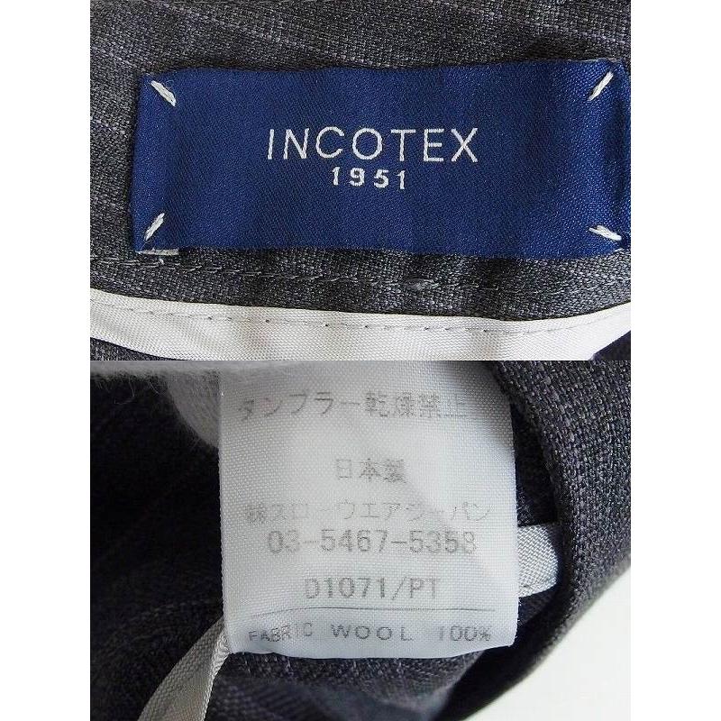 INCOTEX インコテックス ストライプ パンツ 40 グレー :ok3812155161