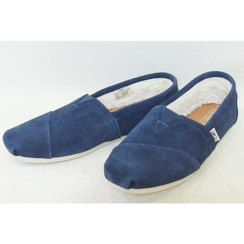 Toms トムス ボア付き スエードスリッポン メンズ 26 5cm ネイビー Ok Visionヤフーショッピング店 通販 Yahoo ショッピング