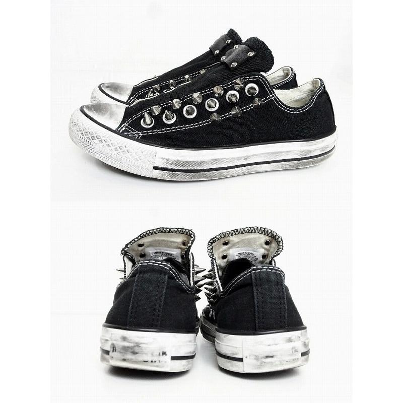 CONVERSE コンバース 鋲 スタッズスニーカー スリッポン 24 ブラック 