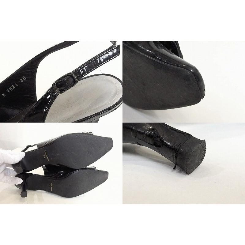 高級レディースシューズバックベルトソニアリキエル36ブラックエナメルパイソン柄 人気 商品 通販ファッション - 高級レディースシューズバック