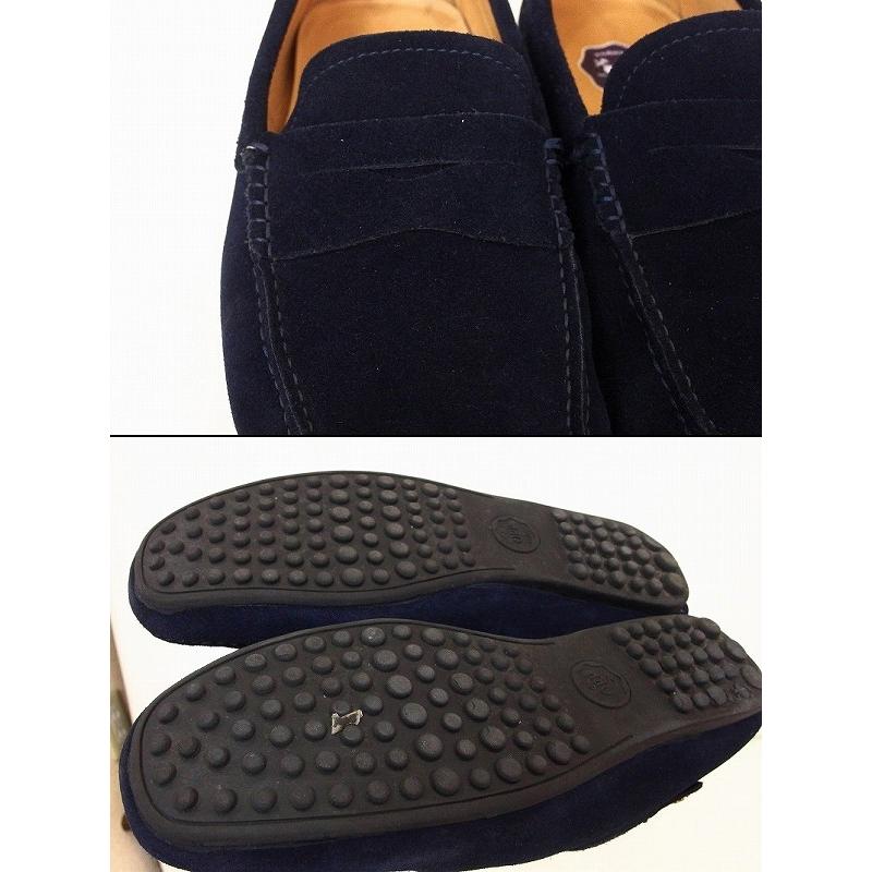 Opp France スエードローファー メンズ 25 0cm ダークネイビー Ok Visionヤフーショッピング店 通販 Yahoo ショッピング