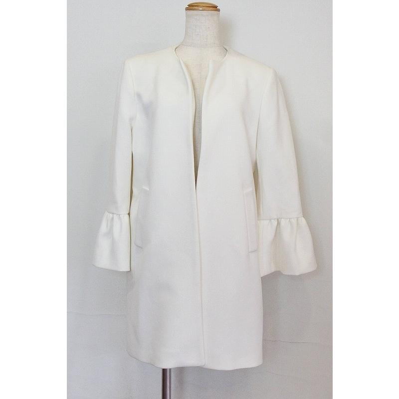 Zara Woman ザラウーマン ノーカラーコート アンブレラスリーブ M ホワイト Ok Visionヤフーショッピング店 通販 Yahoo ショッピング