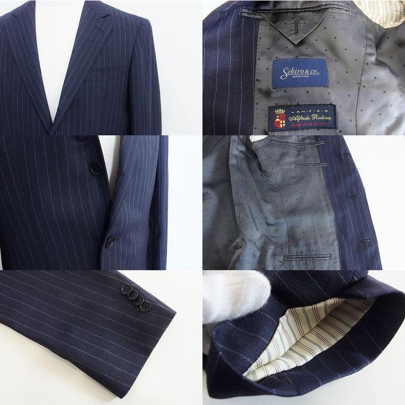 美品✨スーツセレクト alfredo rodina ネイビー ストライプ 美品✨スーツセレクト alfredo rodina ネイビー ストライプ