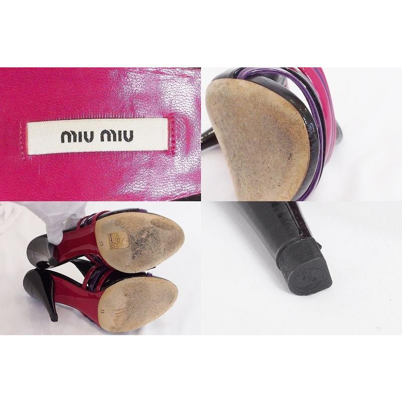 miu MIUMIU ミュウミュウ エナメル ストラップサンダル 35（22cm相当  