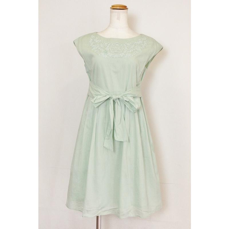 Bon Mercerie ボンメルスリー コットン ノースリーブワンピース リボン 36 Ok Visionヤフーショッピング店 通販 Yahoo ショッピング