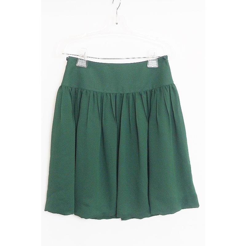 TO BE CHIC トゥービーシック バルーンスカート 膝丈 40 グリーン  