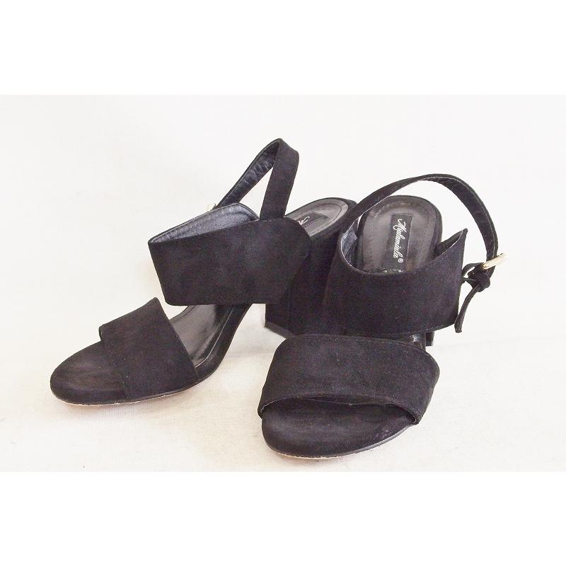 miulamiula スエード調 ストラップサンダル 37 ブラック : Vision  