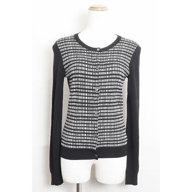 theory セオリー ニット カーディガン S ブラック/ホワイト : Vision