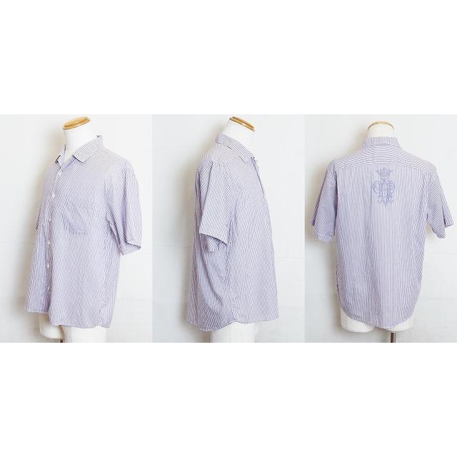 good enough 半袖シャツ　ストライプ GOOD ENOUGH / グッドイナフ00s archives ストライプボタン