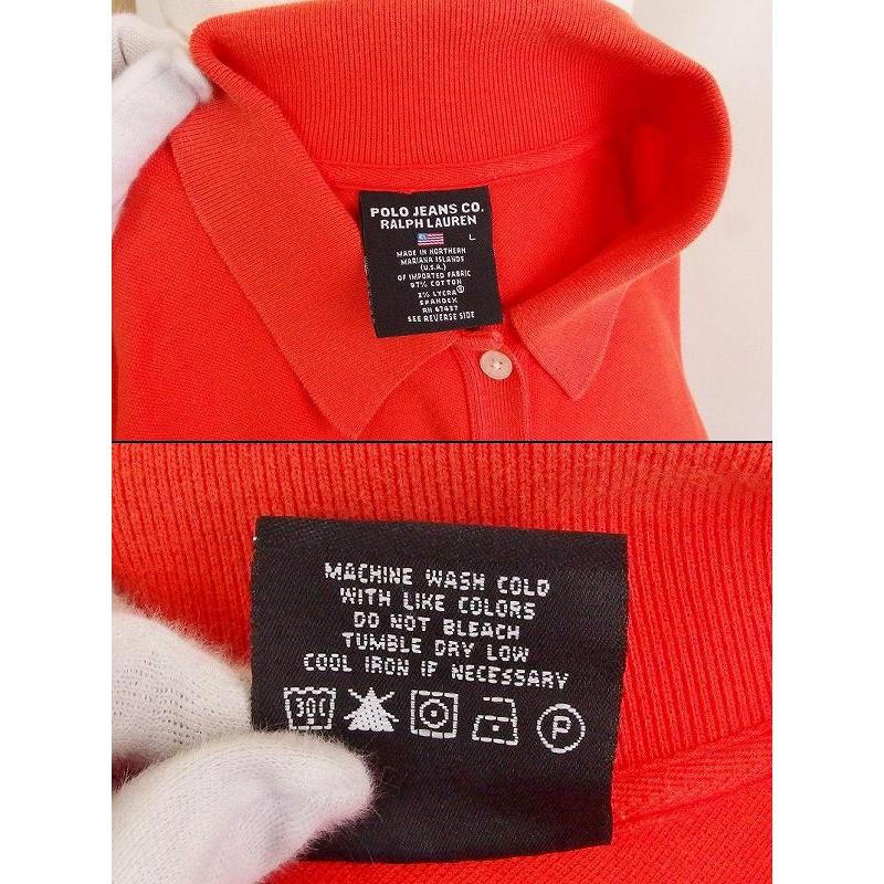 ポロジーンズ（POLO JEANS） 半袖ポロシャツ L オレンジ : Vision 
