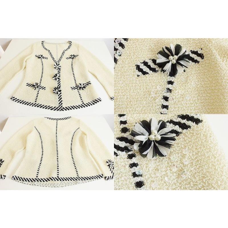 ノコオーノ　ジャケット フラワーモチーフ付き ノコオーノフラワーモチーフ柄ジャケット