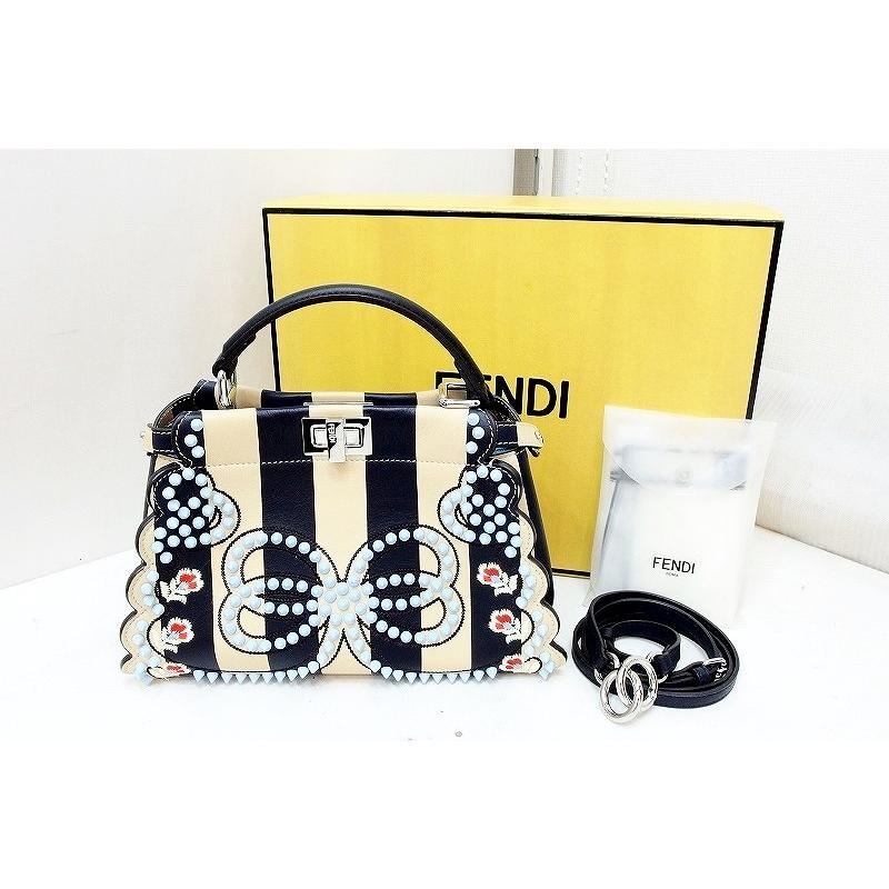 FENDI フェンディ ストア限定デザイン ミニ ピーカブー 2WAYバッグ 銀座SIX購入 8BN244 9GP :ok4412192845