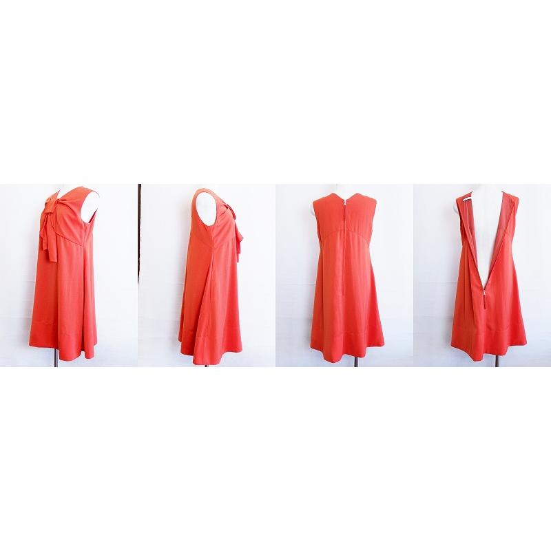 フォクシーニューヨークノースリーブ フレア ロングワンピース 40