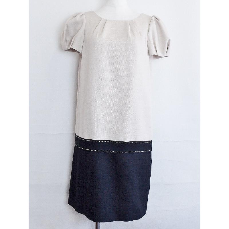 M`S GRACY　エムズグレイシー　パフスリーブ半袖ワンピース　サイズ３８ M`S GRACY エムズグレイシー パフスリーブ半袖ワンピース サイズ