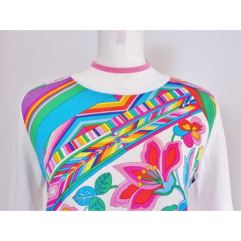 LEONARDレオナール 七分袖ハイネックポロシャツ