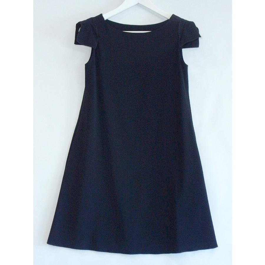 フォクシーニューヨーク ワンピース38 ブルー 水色 リボン