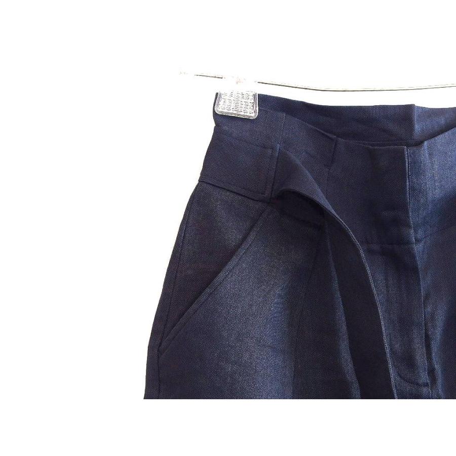 theory luxe（セオリーリュクス） リネン ワイドパンツ ウエストリボン 