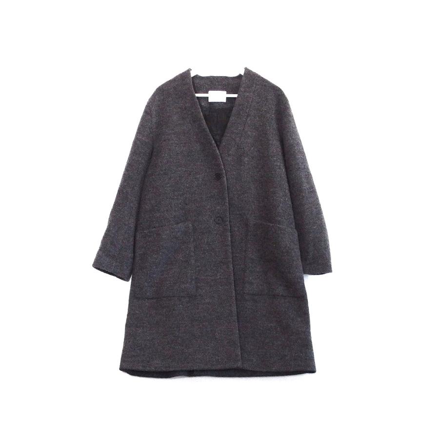 LACOSTE（ラコステ） ノーカラーコート 厚地 オーバーコート