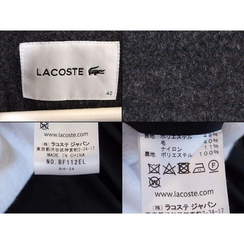 LACOSTE（ラコステ） ノーカラーコート 厚地 オーバーコート