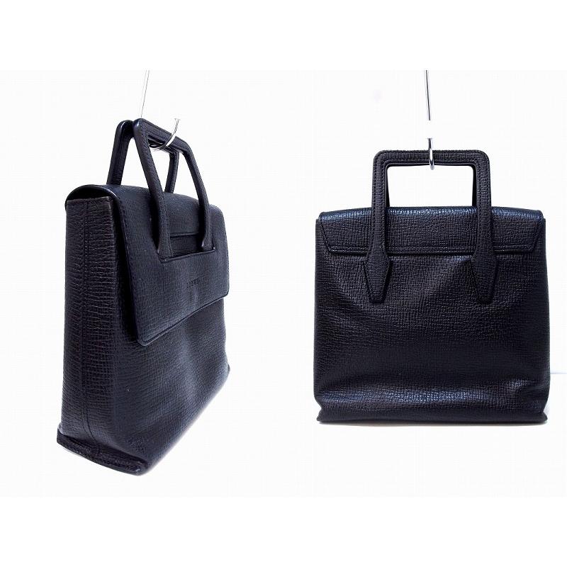 正規美品！LOEWE ロエベ カーフバッグ LOEWE（ロエベ） シュリンクカーフ ハンドバッグ ブラック : Vision