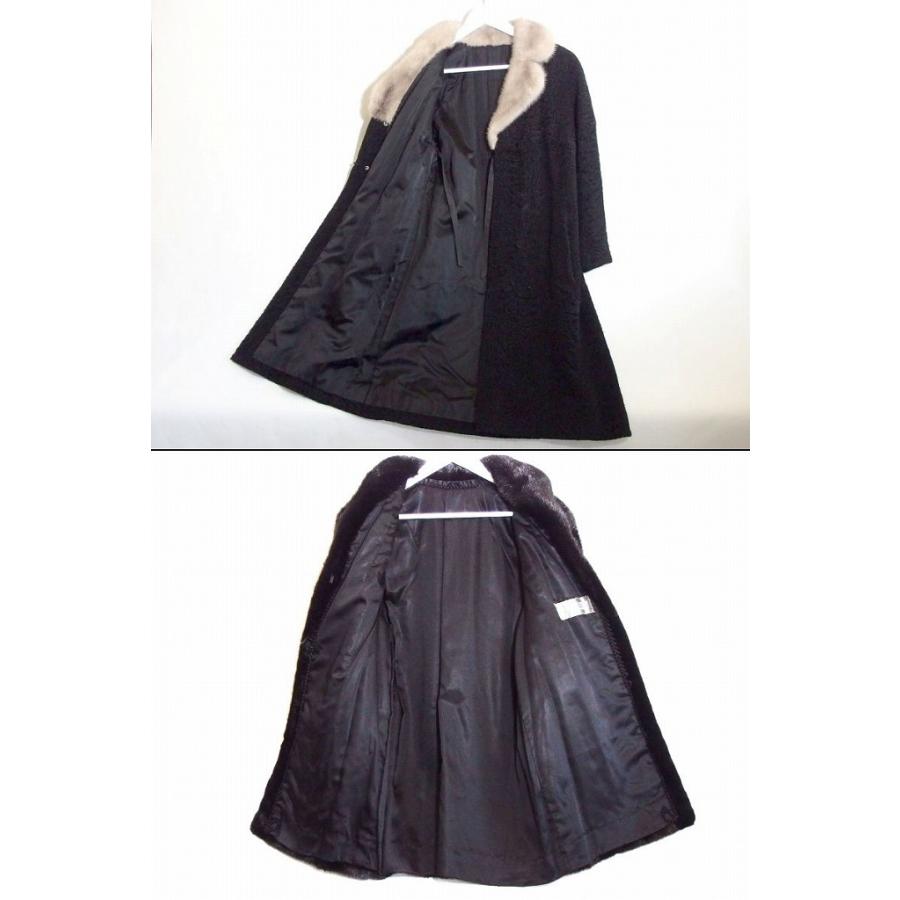 MOONBAT ムーンバット FUR リアルファーカラー ロングコート ブラック