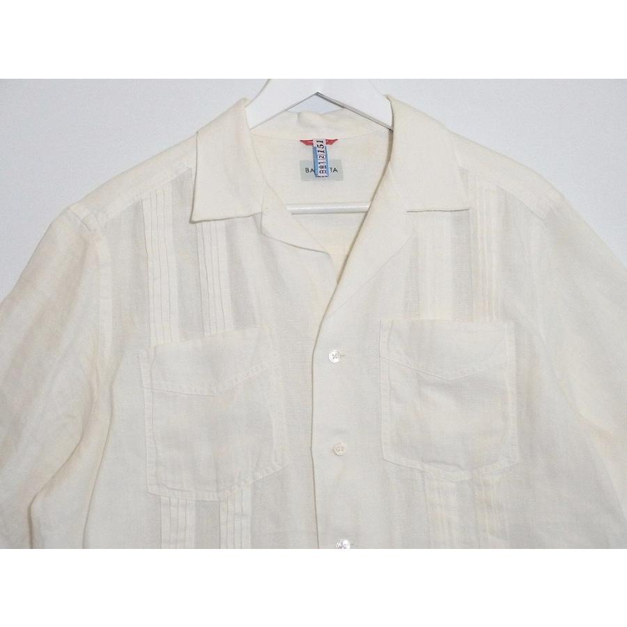 Bagutta（バグッタ） リネン THE SHIRT キューバ シャツ オープン