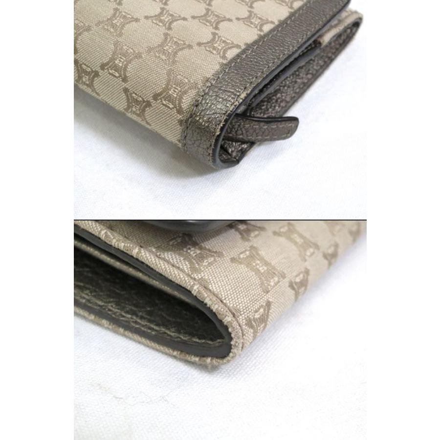 CELINE セリーヌ マカダム キャンバス 二つ折り長財布 ブラウン CELINE セリーヌ マカダム キャンバス 二つ折り長財布 ブラウン