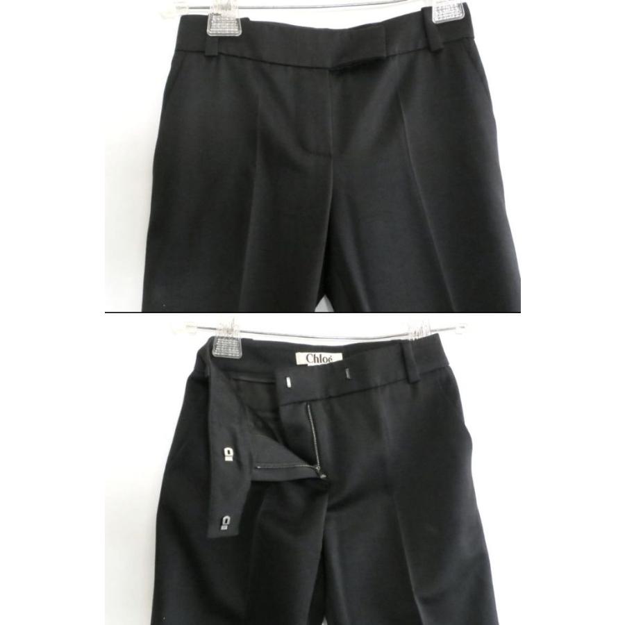 Chloe（クロエ） ウール テーパード パンツ スラックス ・36 ブラック 