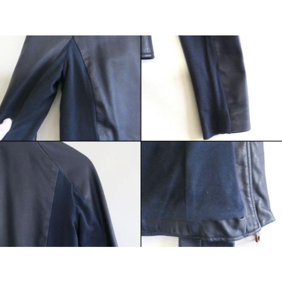 EMPORIO ARMANI エンポリオアルマーニ ラムレザー切り替え