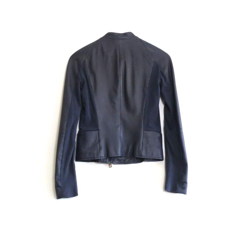 EMPORIO ARMANI アルマーニ　ジャケット　ラムレザー　グレー エンポリオアルマーニ グレー ラムレザージャケット スタンド