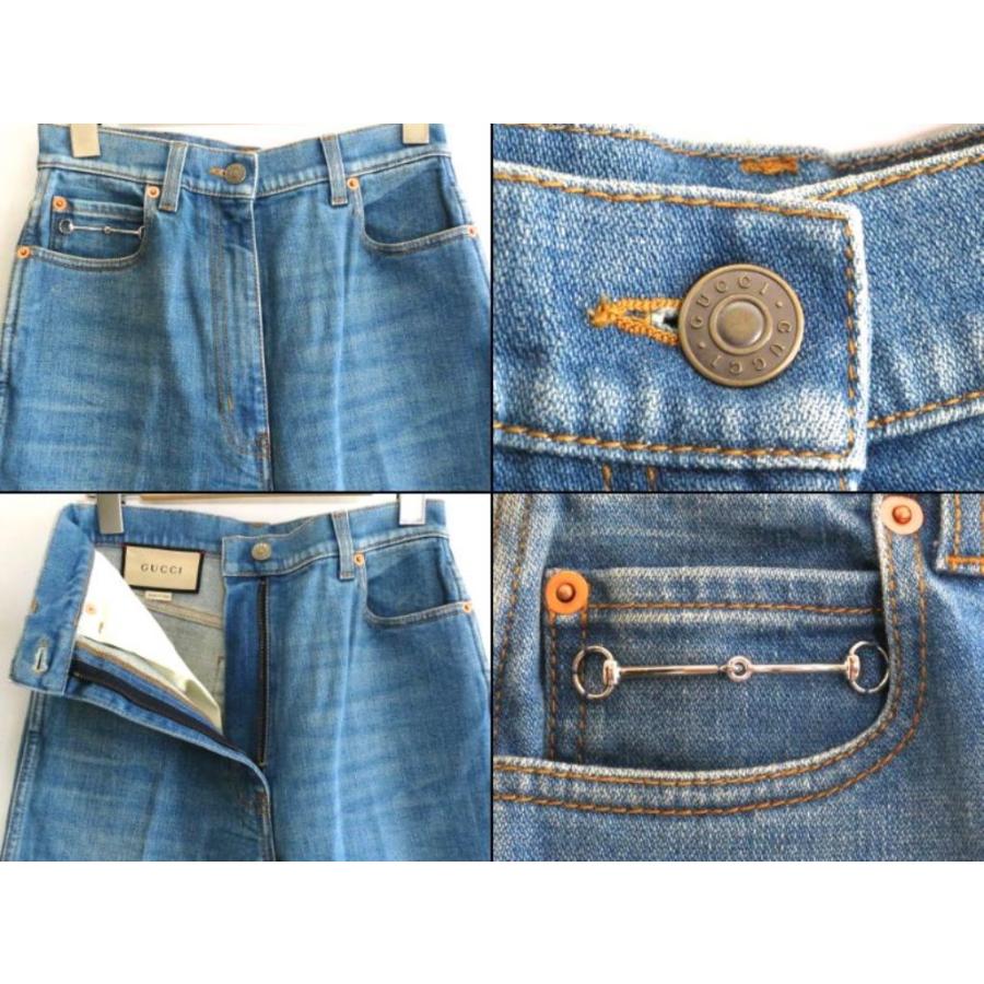 GUCCI（グッチ） 【現行タグ】ウォッシュド デニムフレアパンツ