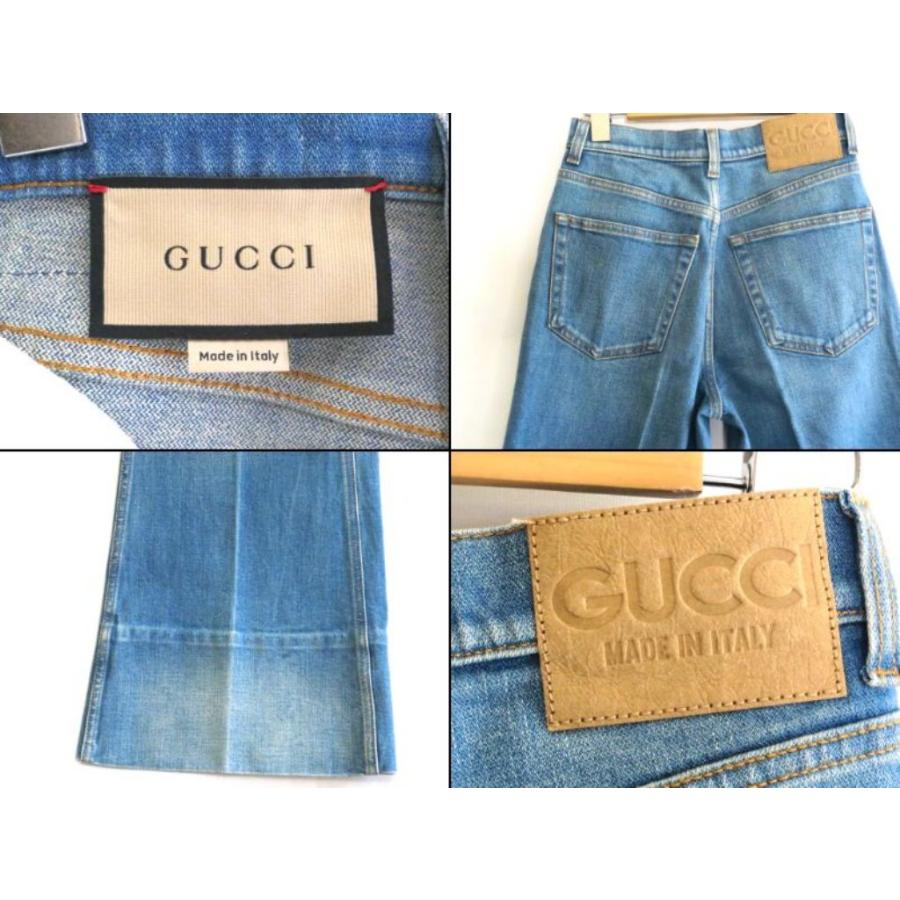 GUCCI（グッチ） 【現行タグ】ウォッシュド デニムフレアパンツ ホース