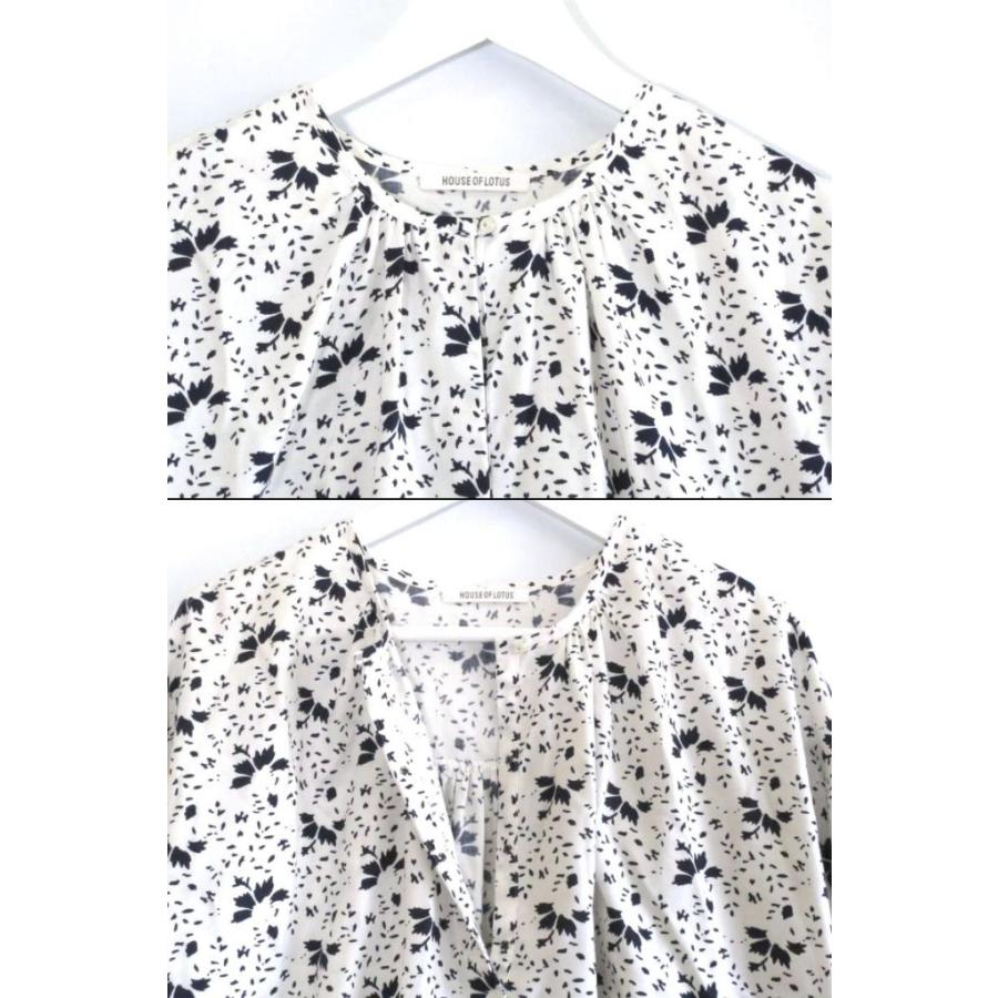 HOUSE OF LOTUS ハウス オブ ロータス 総柄 長袖 バンドカラー