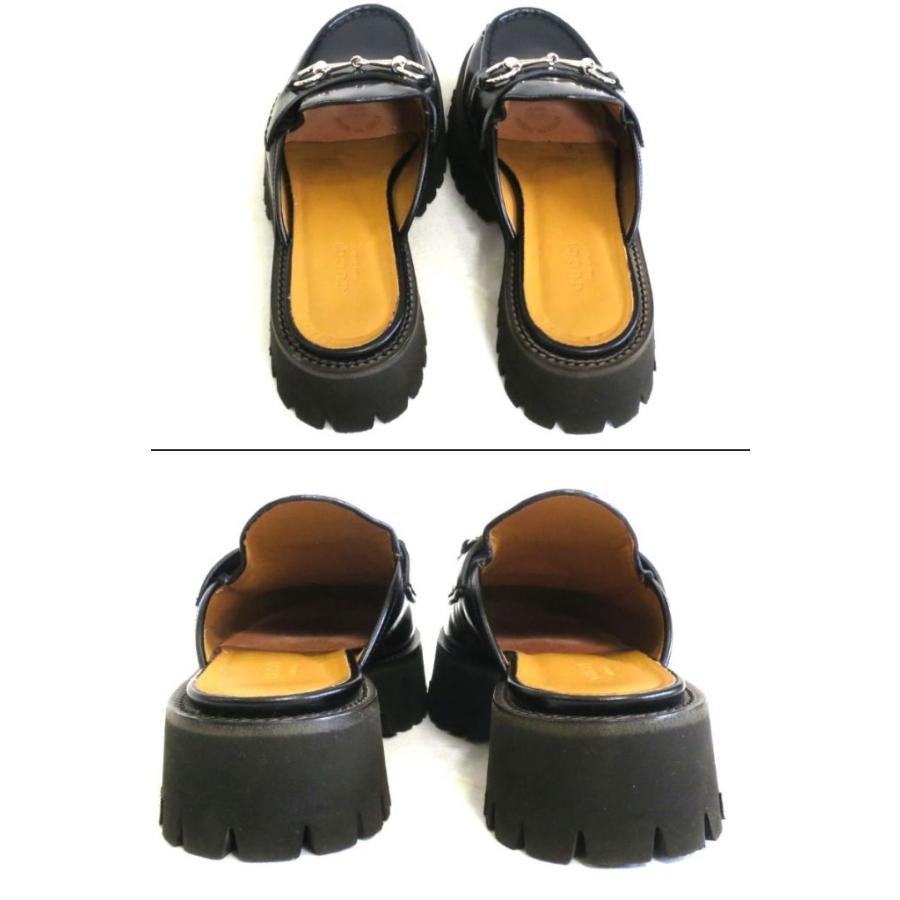 GUCCI（グッチ） ホースビット ミュール レザー厚底シューズ ・37