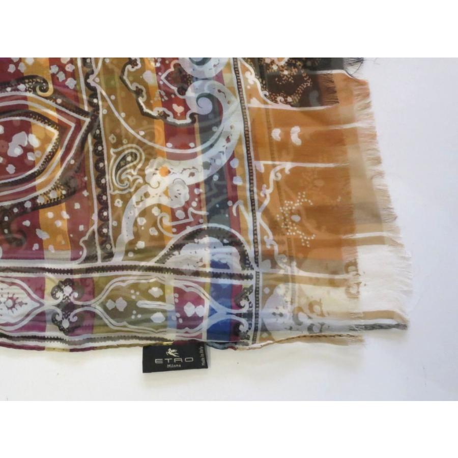 ETRO エトロ ストール　シルク100％ マルチカラー_3