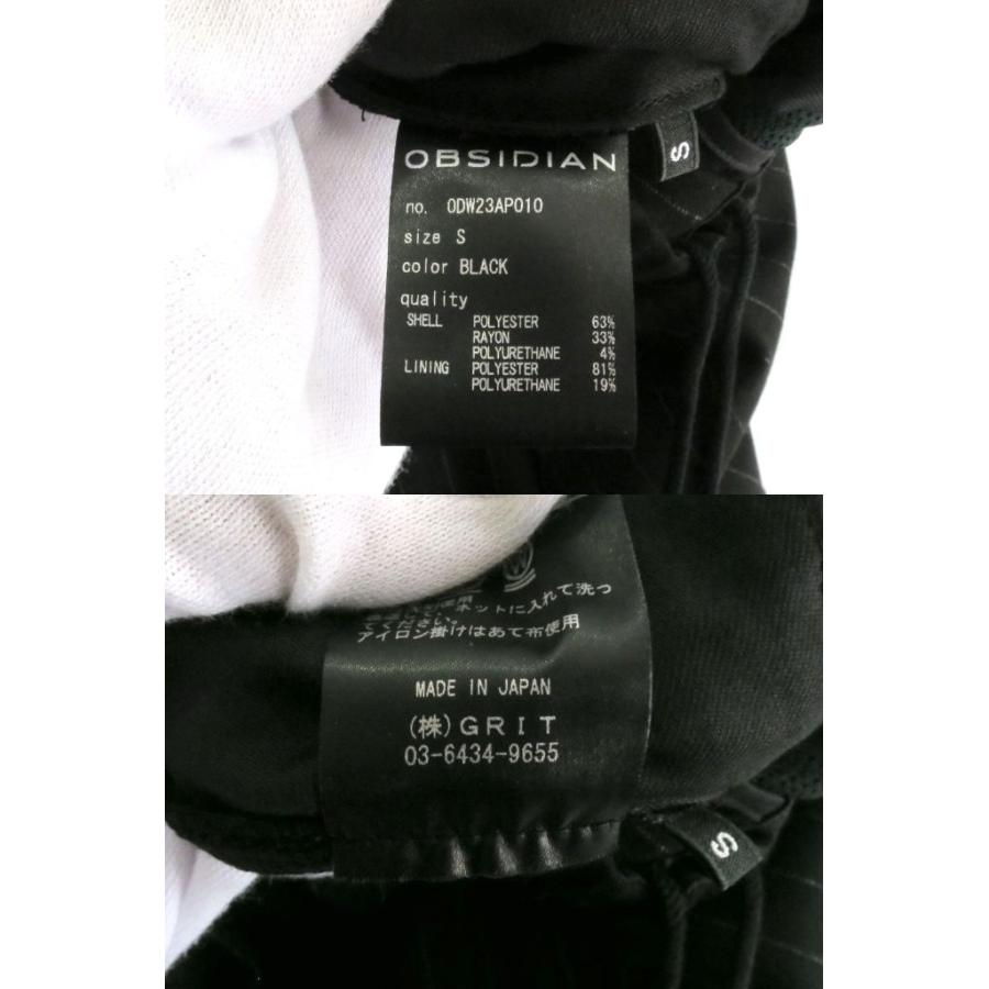 OBSIDIAN　オブシディアン ストライプ　パンツ ストレッチ　GOLF ・S ODW23AP010 ブラック_5