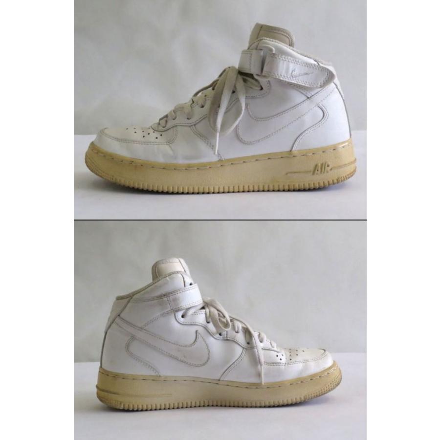 NIKE(ナイキ) スニーカー 27.5 メンズ美品  エアフォースワンMID 315123-111 白 ハイカット レザー NIKE（ナイキ） スニーカー エアフォースワン ハイカット レザー