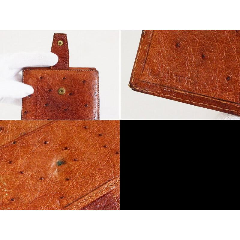 LOEWE ロエベ オーストリッチ レザー 折りたたみ財布 Wホック LOEWE ロエベ オーストリッチ レザー 折りたたみ財布 Wホック