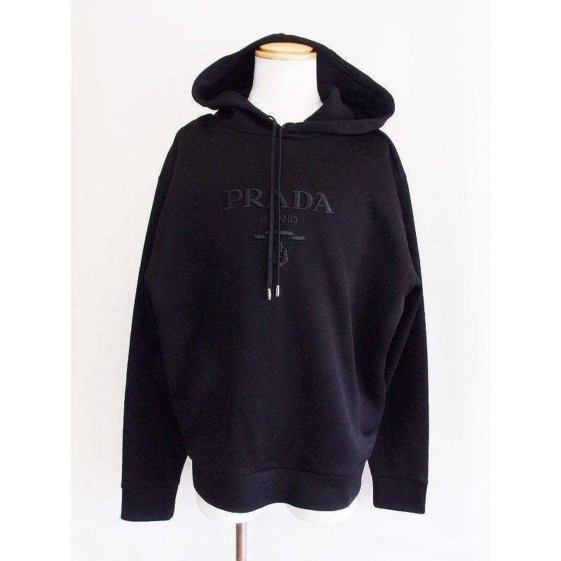 PRADA プラダ 刺繍ロゴ コットン フーディー パーカー メンズ L PRADA プラダ 刺繍ロゴ コットン フーディー パーカー メンズ L