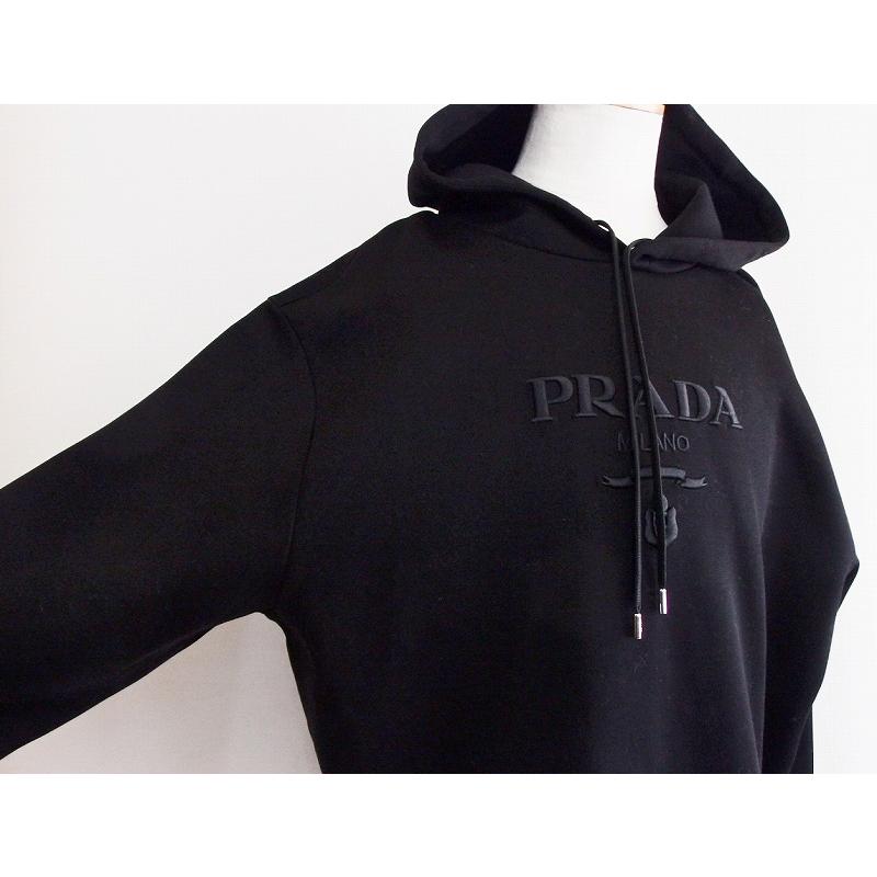 PRADA プラダ 刺繍ロゴ コットン フーディー パーカー メンズ L PRADA プラダ 刺繍ロゴ コットン フーディー パーカー メンズ L