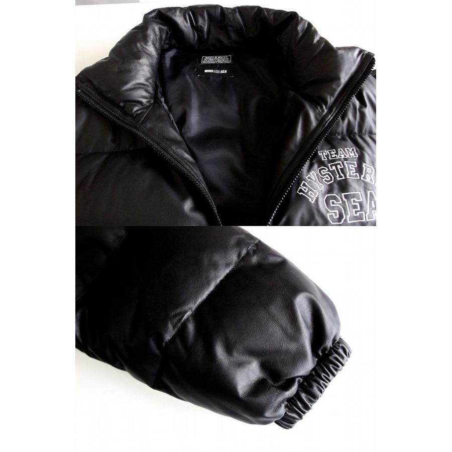 WIND AND SEA×HYSTERIC GLAMOUR レザーダウンジャケット メンズ WIND AND SEA×HYSTERIC GLAMOUR レザーダウンジャケット メンズ