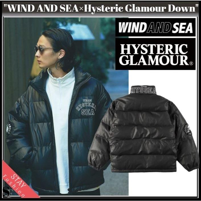 WIND AND SEA×HYSTERIC GLAMOUR レザーダウンジャケット メンズ WIND AND SEA×HYSTERIC GLAMOUR レザーダウンジャケット メンズ