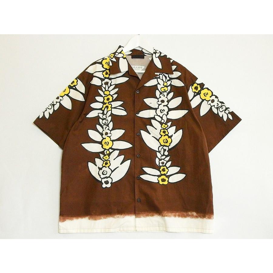 PRADA（プラダ） 【23SS】半袖 プリントコットン シャツ メンズ