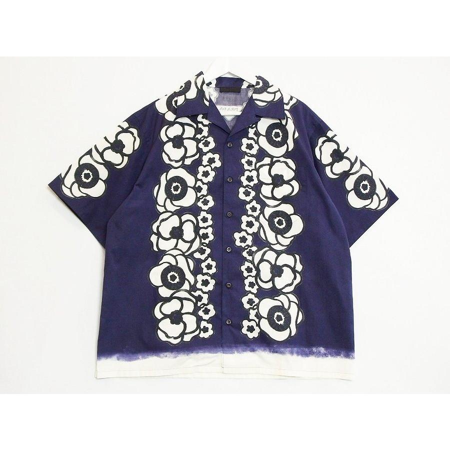 PRADA（プラダ） 【23SS】半袖 プリントコットン シャツ メンズ XL