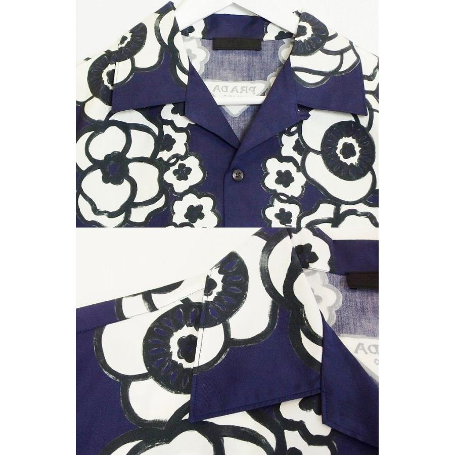 PRADA（プラダ） 【23SS】半袖 プリントコットン シャツ メンズ XL