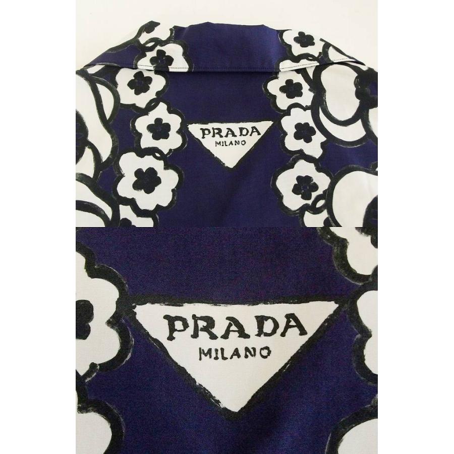 PRADA（プラダ） 【23SS】半袖 プリントコットン シャツ メンズ XL