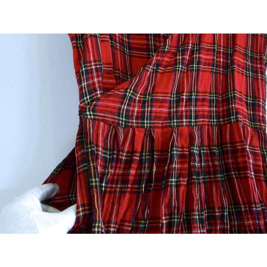 R&D.M.Co- オールドマンズテーラー LINEN TARTAN CHECK CROSS OVER 