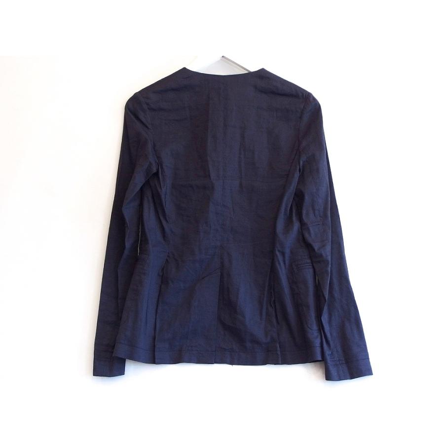 Theory セオリー ストレッチリネン ノーカラージャケット 濃紺 Theory セオリー ストレッチリネン ノーカラージャケット 濃紺